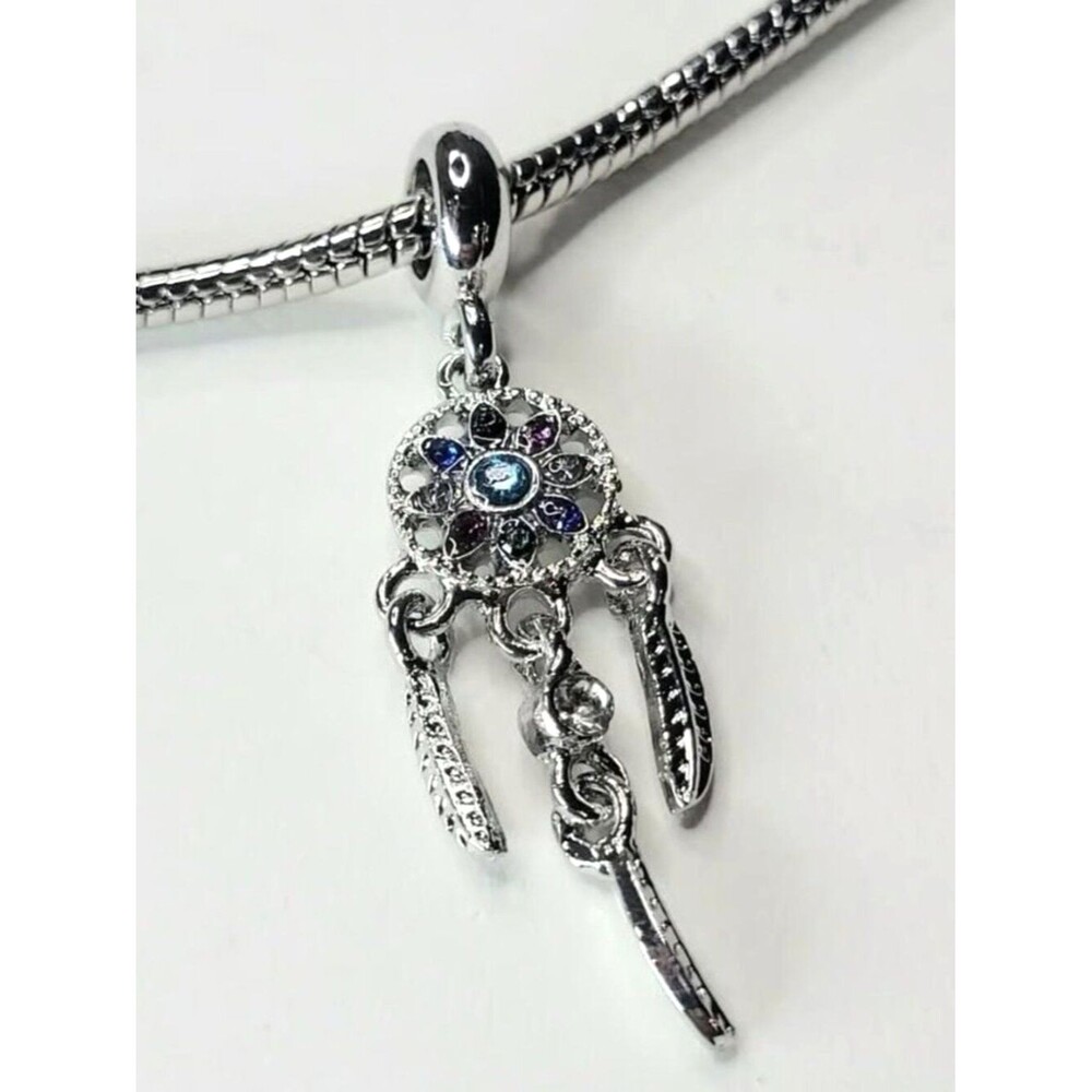 NWT For Pandora Charm Bracelets Dreamcatcher Dangle Charm Rhinestones Sparkly